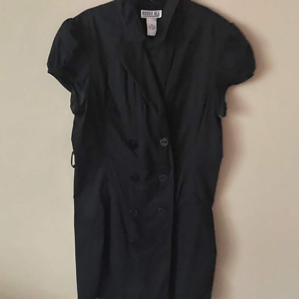 Black Button Front Dress